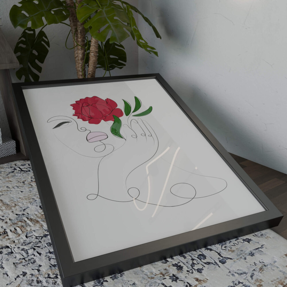 Peony'nin Dokunuşu Minimalist Tablo