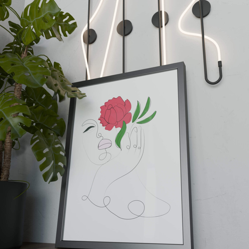 Peony'nin Dokunuşu Minimalist Tablo